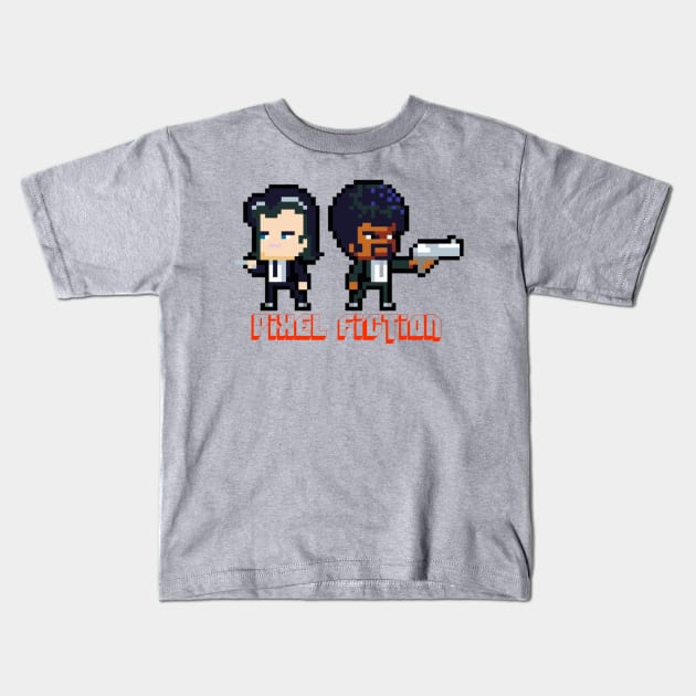 Pixel Fiction Kids T-Shirt by Contentarama